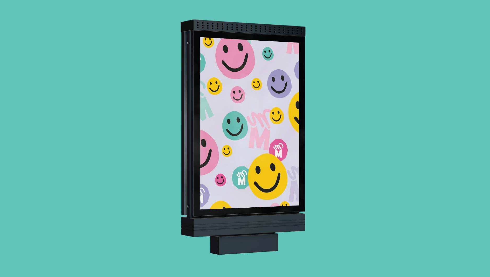 Miska Muska mupi billboard — teal